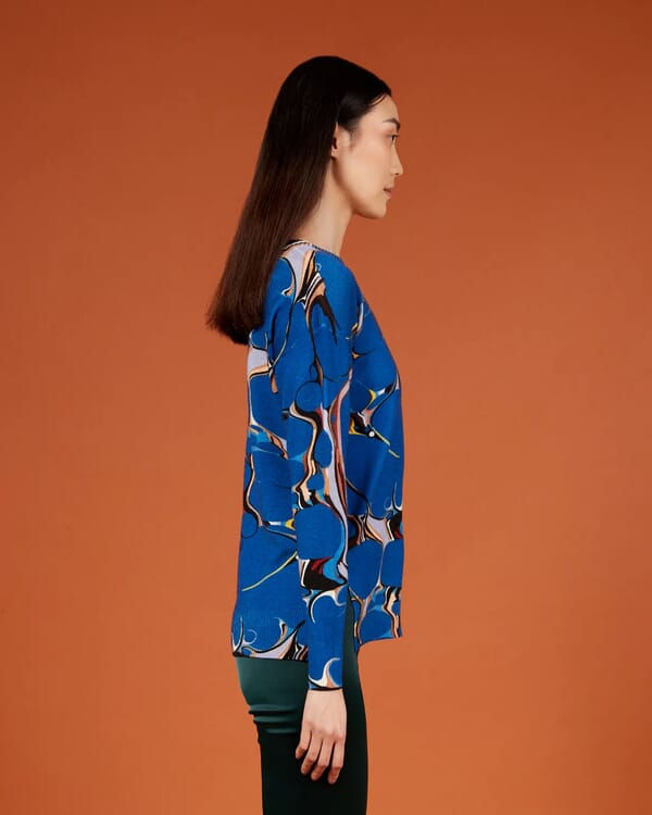 In Bed With You GEOMETRIC PRINT V NECK JUMPER COL. 125