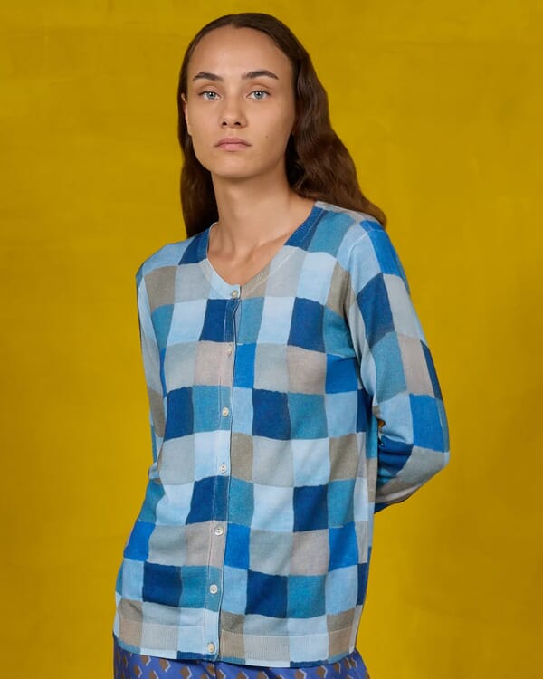 in bed with you GEOMETRIC PRINT V NECK JUMPER COL. 125