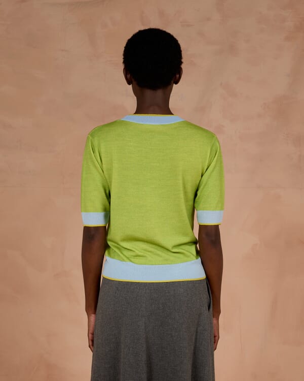 In Bed With You GEOMETRIC PRINT V NECK JUMPER COL.165