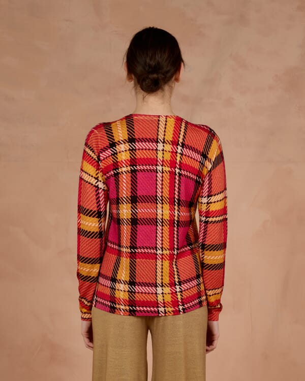 In Bed With You GEOMETRIC PRINT V NECK JUMPER COL.165