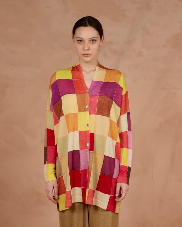 In Bed With You GEOMETRIC PRINT V NECK JUMPER COL. 172