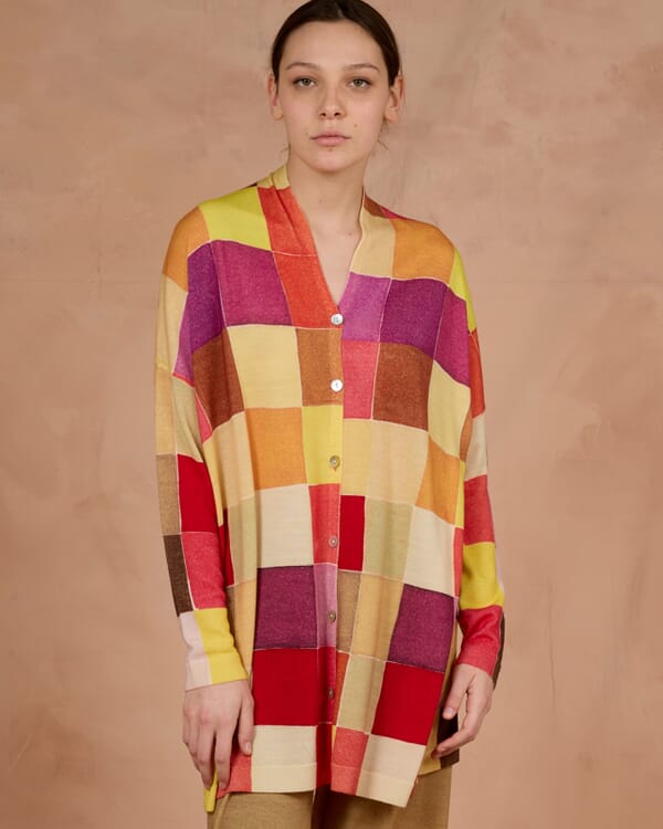 In Bed With You GEOMETRIC PRINT V NECK JUMPER COL. 172