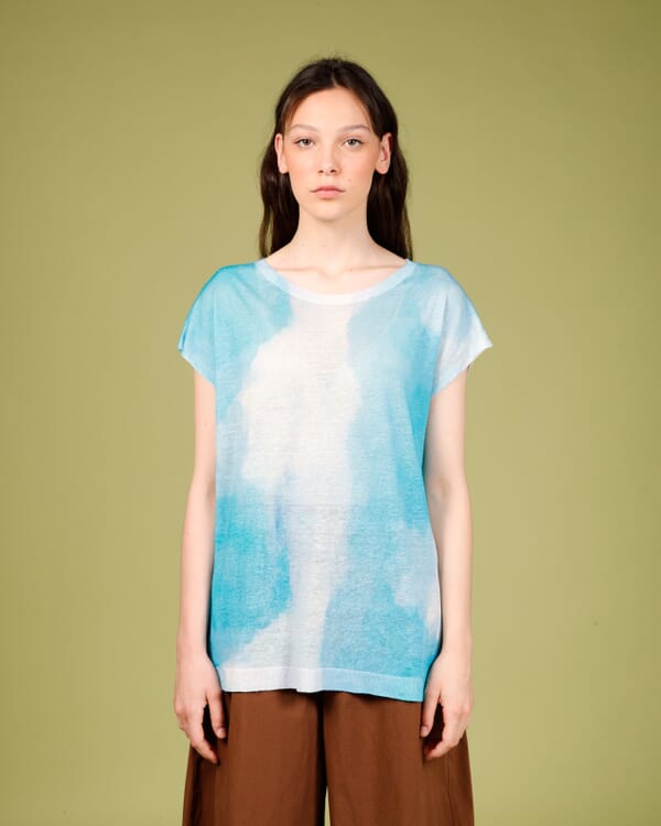 In Bed With You GEOMETRIC PRINT V NECK JUMPER COL.185