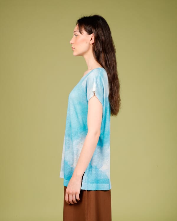 In Bed With You GEOMETRIC PRINT V NECK JUMPER COL.185