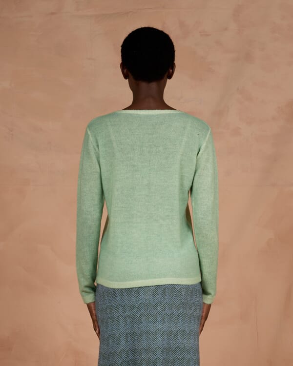 In Bed With You GEOMETRIC PRINT V NECK JUMPER COL.209