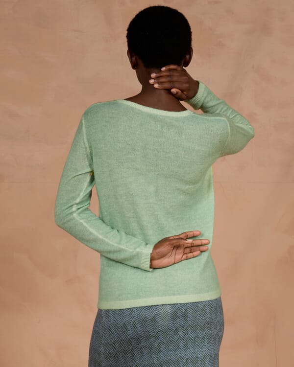 In Bed With You GEOMETRIC PRINT V NECK JUMPER COL.209