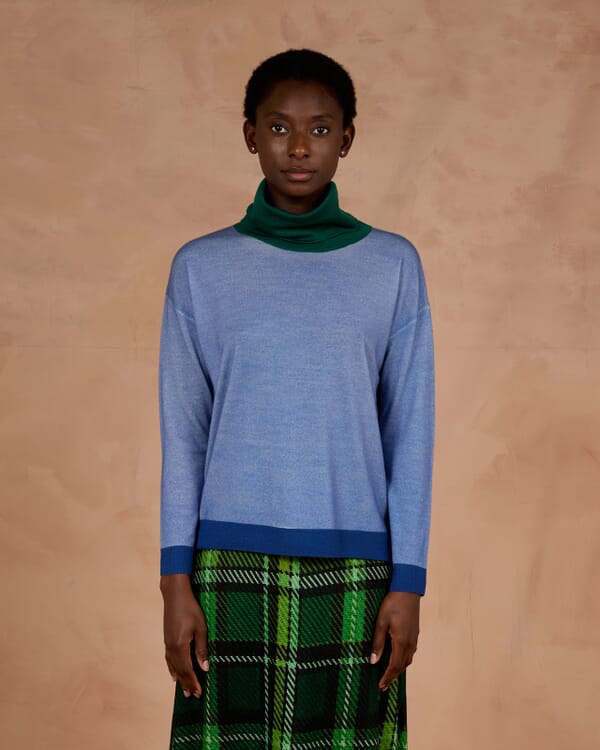 In Bed With You GEOMETRIC PRINT V NECK JUMPER COL.865