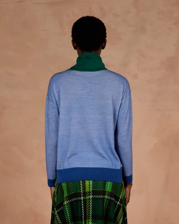 In Bed With You GEOMETRIC PRINT V NECK JUMPER COL.865