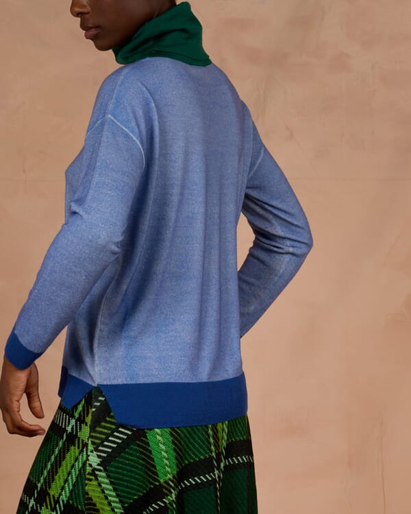 In Bed With You GEOMETRIC PRINT V NECK JUMPER COL.865