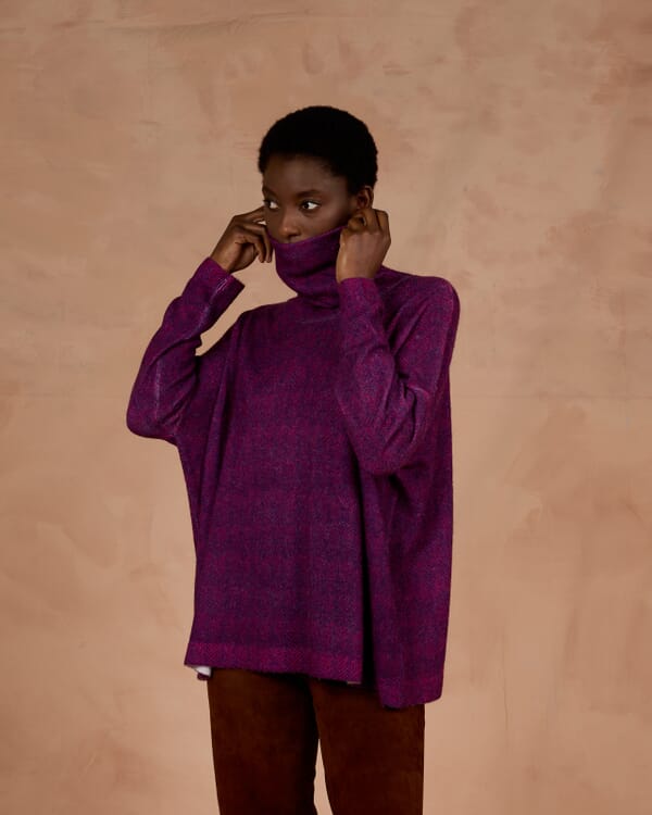 In Bed With You GEOMETRIC PRINT WIDE LONG CARDIGAN COL.202