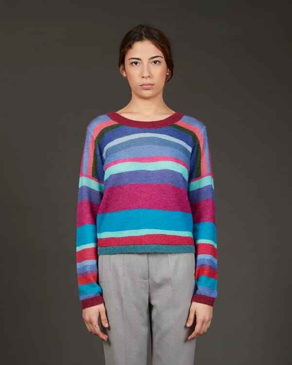 In Bed With You GEOMETRIC PRINT WIDE LONG CARDIGAN COL.202