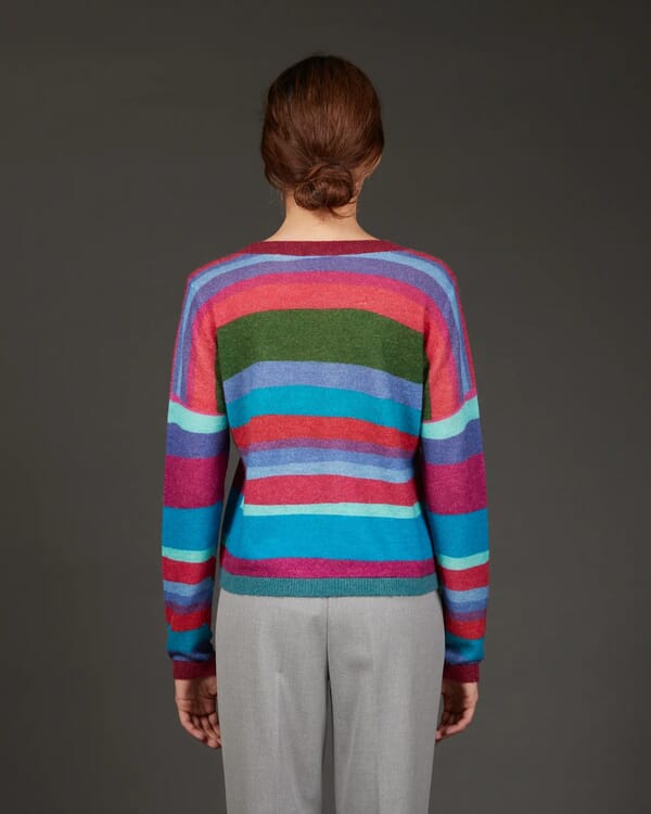 In Bed With You GEOMETRIC PRINT WIDE LONG CARDIGAN COL.202