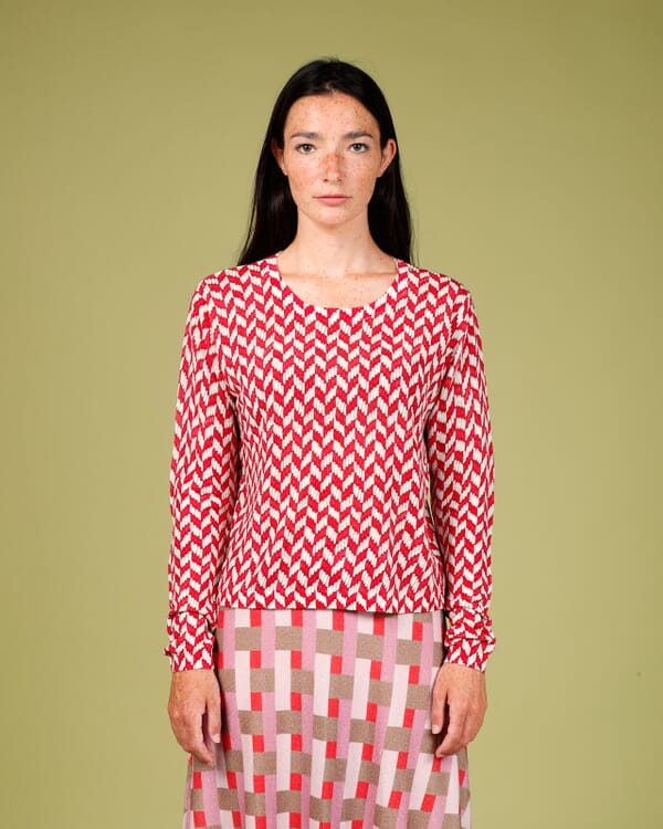 In Bed With You ABSTRACT PRINT TOP COL.1002