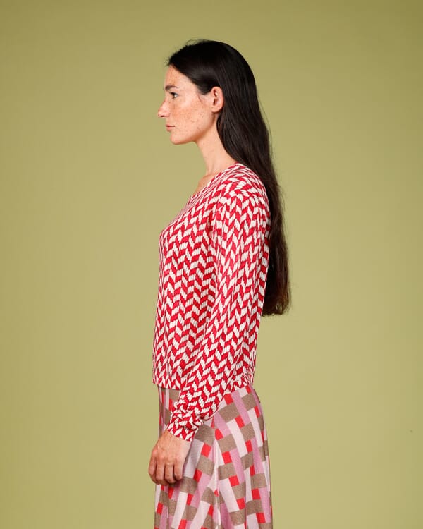 In Bed With You ABSTRACT PRINT TOP COL.1002