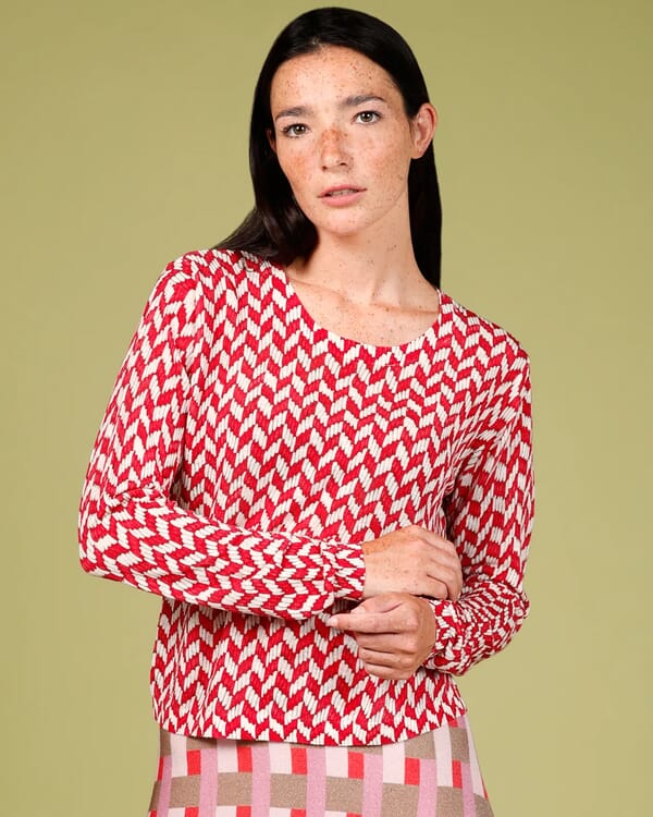 in bed with you ABSTRACT PRINT TOP COL.1002