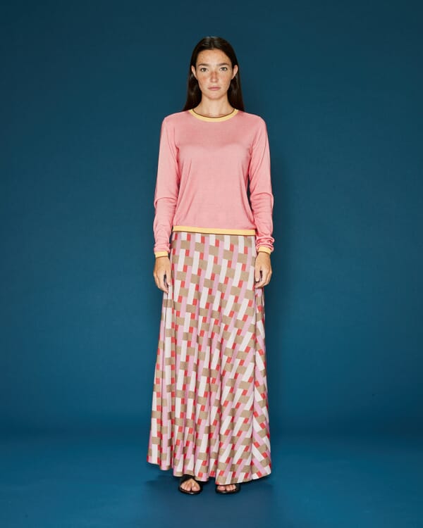 In Bed With You FLORAL PRINT LONG SKIRT COL.974