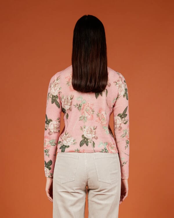 In Bed With You FLORAL PRINT V NECK JUMPER COL. 853