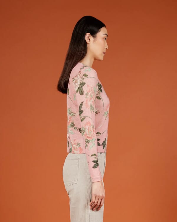 In Bed With You FLORAL PRINT V NECK JUMPER COL. 853