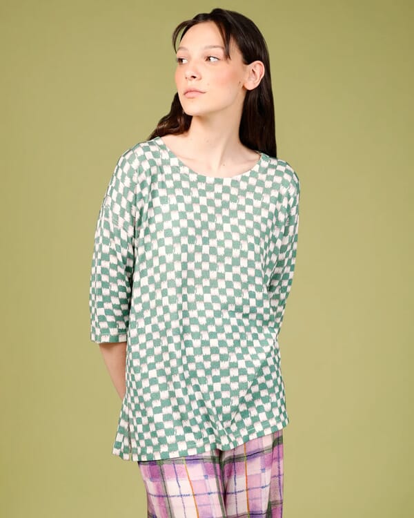 in bed with you FLORAL PRINT V NECK JUMPER COL. 853