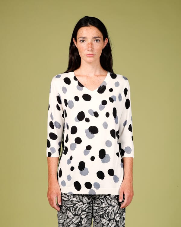 In Bed With You GEOMETRIC CREWNECK JUMPER COL.185