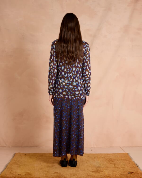 In Bed With You PAISLEY PRINT LONG SKIRT COL.315