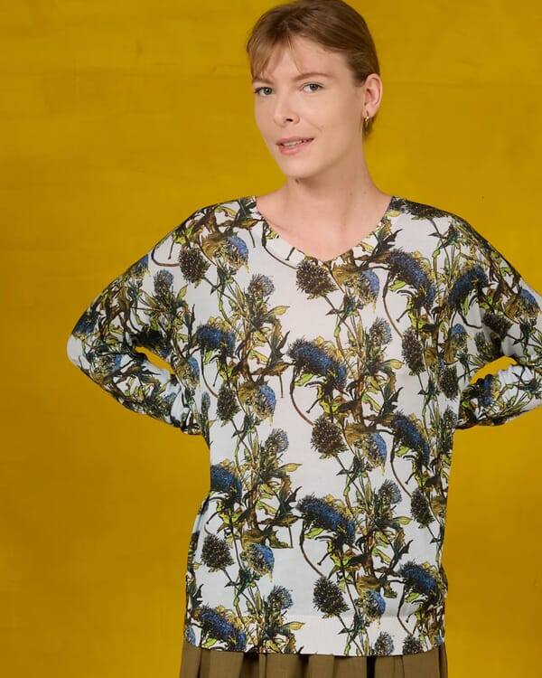 in bed with you SOLID PRINT TOP COL.028