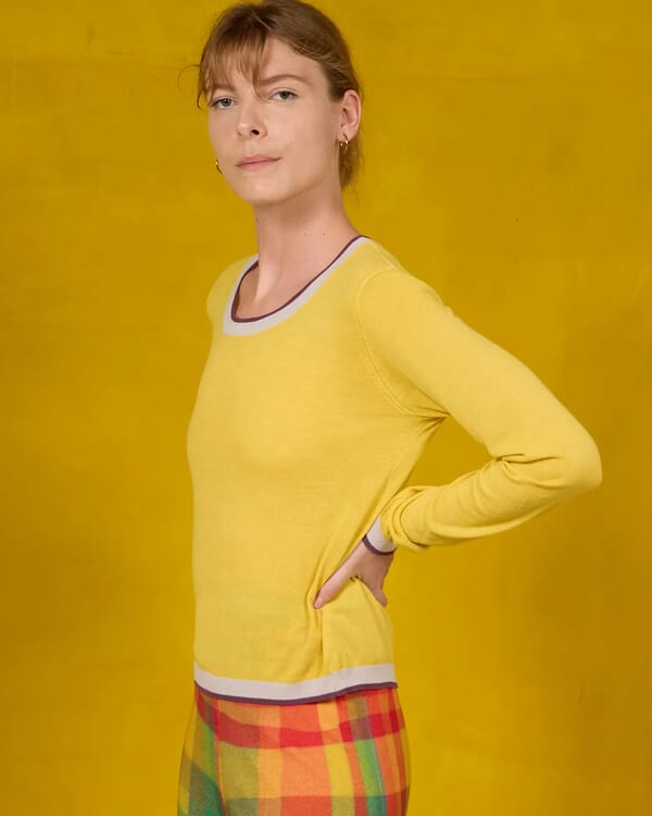 in bed with you SOLID PRINT TOP COL.030