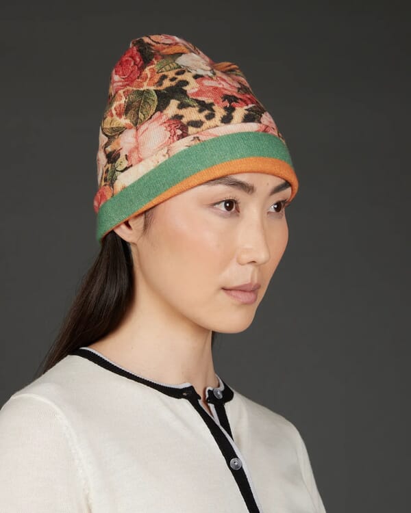 in bed with you MULTI PRINT REVERSIBLE BEANIE COL.006