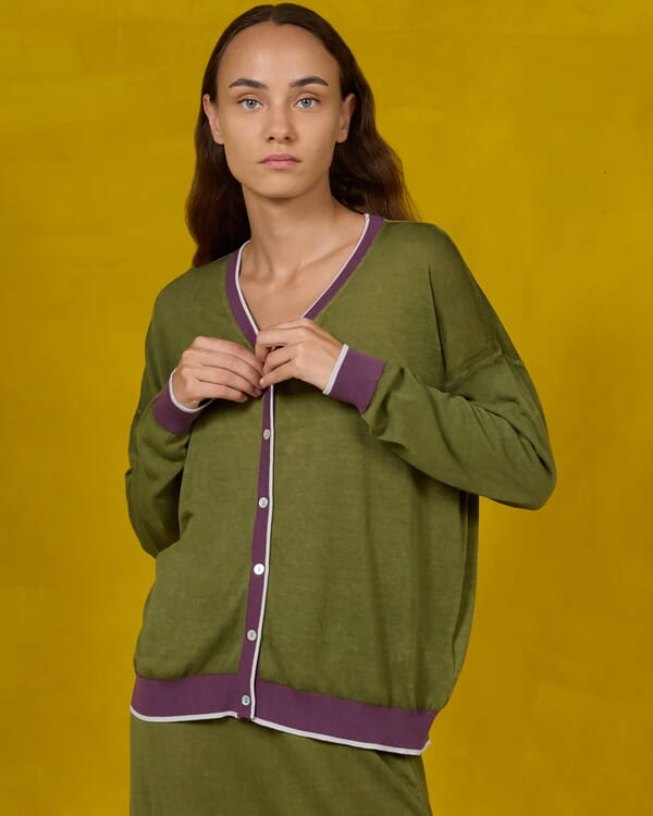 in bed with you MULTIPRINT REVERSIBLE CARDIGAN WITH POCKETS COL.506