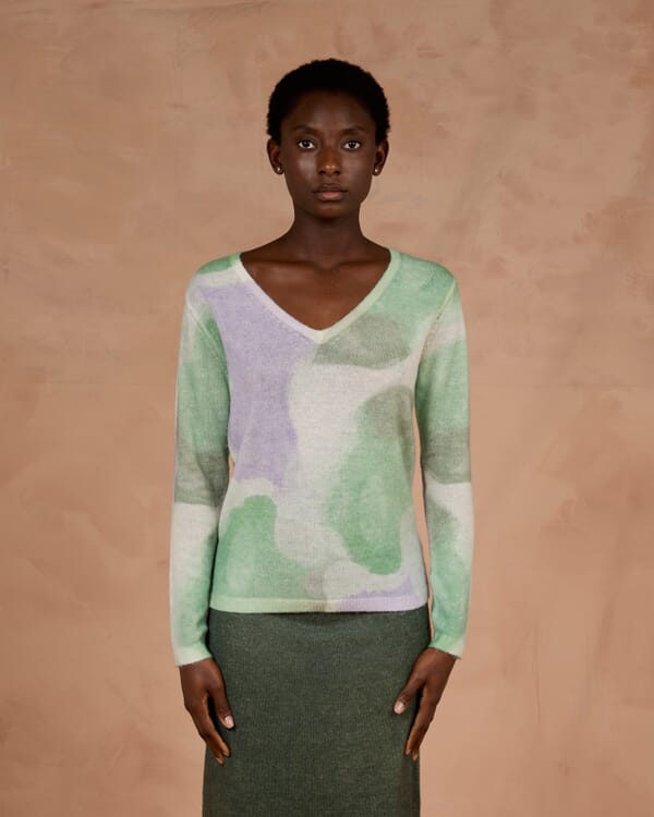 In Bed With You MULTIPRINT REVERSIBLE CARDIGAN WITH POCKETS COL.627