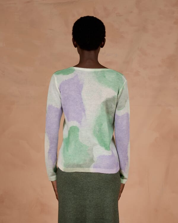 In Bed With You MULTIPRINT REVERSIBLE CARDIGAN WITH POCKETS COL.627