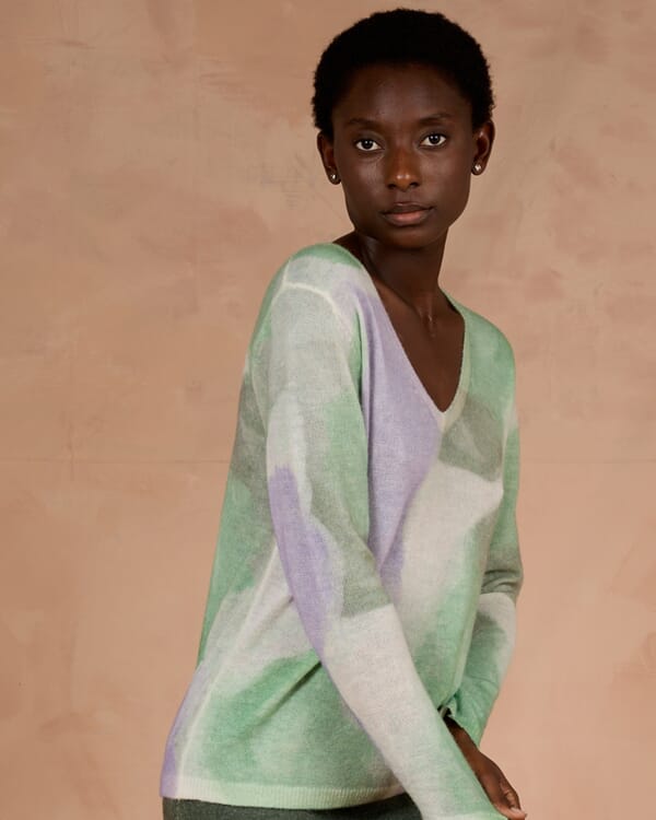 In Bed With You MULTIPRINT REVERSIBLE CARDIGAN WITH POCKETS COL.627