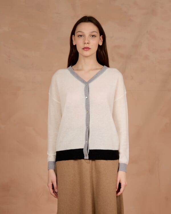 In Bed With You MULTIPRINT REVERSIBLE CARDIGAN WITH POCKETS COL.621