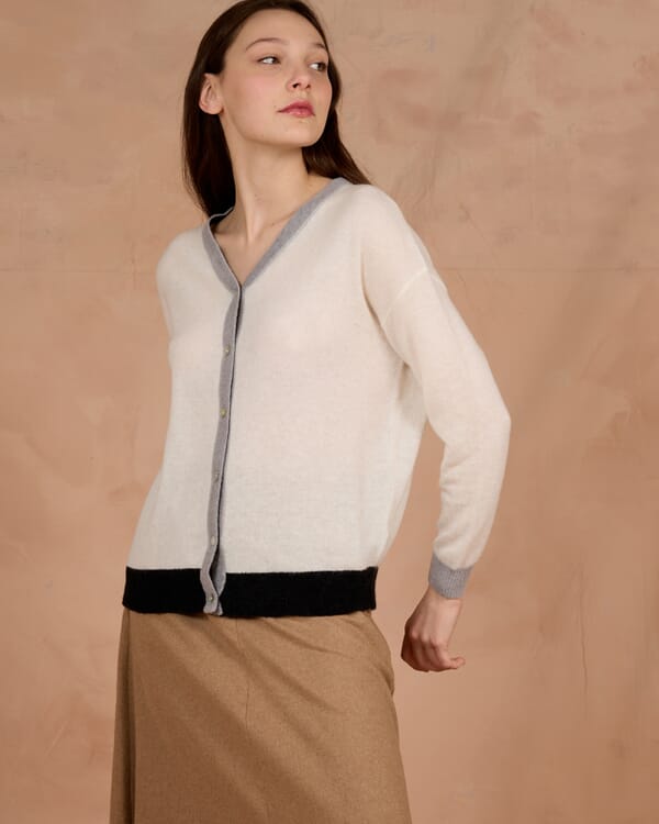 In Bed With You MULTIPRINT REVERSIBLE CARDIGAN WITH POCKETS COL.621