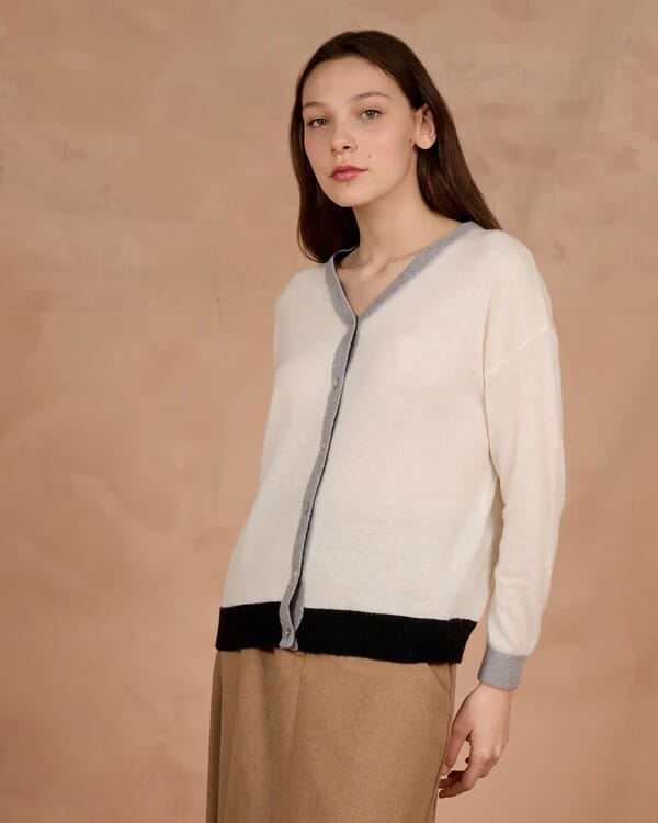 in bed with you MULTIPRINT REVERSIBLE CARDIGAN WITH POCKETS COL.621