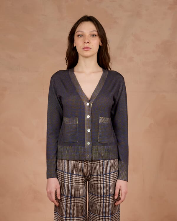 In Bed With You MULTIPRINT REVERSIBLE V NECK JUMPER COL. 257