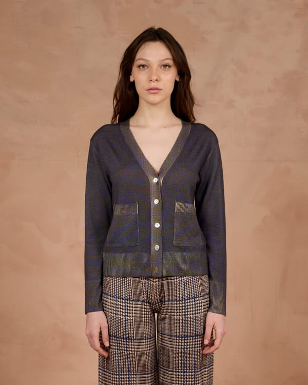 In Bed With You MULTIPRINT REVERSIBLE V NECK JUMPER COL. 257