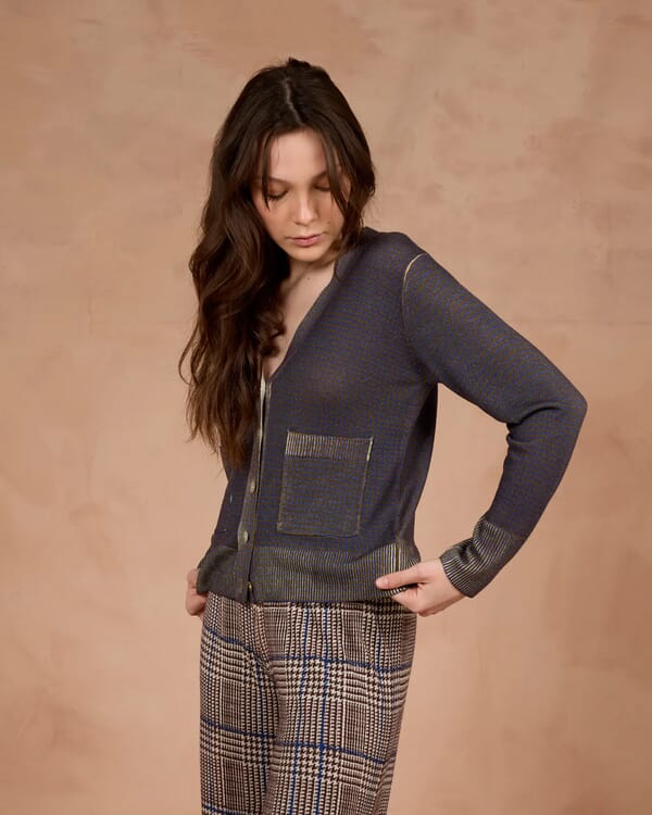 in bed with you MULTIPRINT REVERSIBLE V NECK JUMPER COL. 257