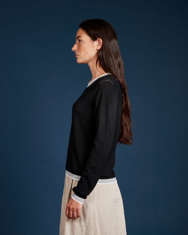 In Bed With You MULTIPRINT REVERSIBLE V NECK JUMPER COL. 257