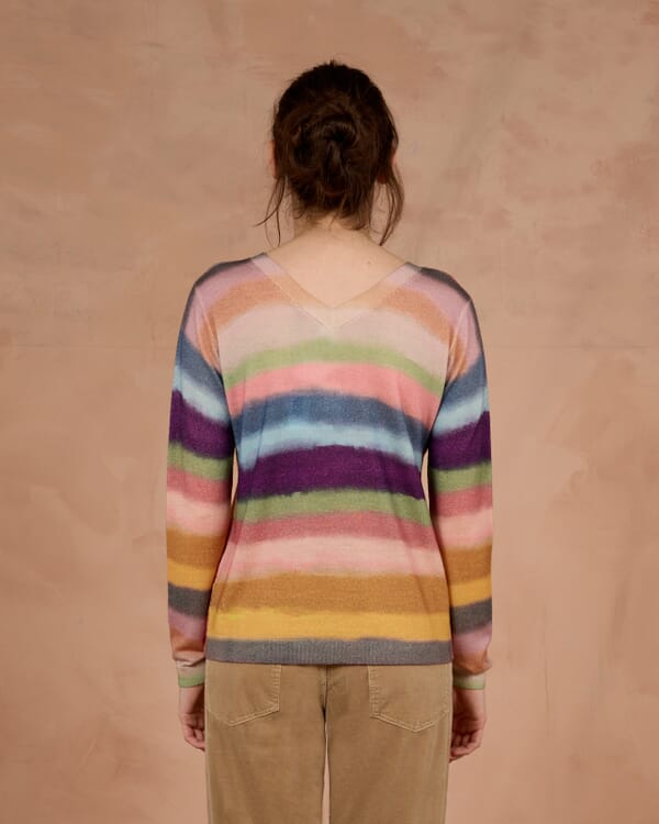 In Bed With You MULTIPRINT REVERSIBLE V NECK JUMPER COL. 510