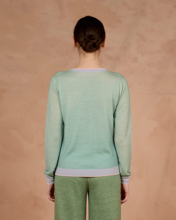 In Bed With You MULTIPRINT REVERSIBLE V NECK JUMPER COL. 623