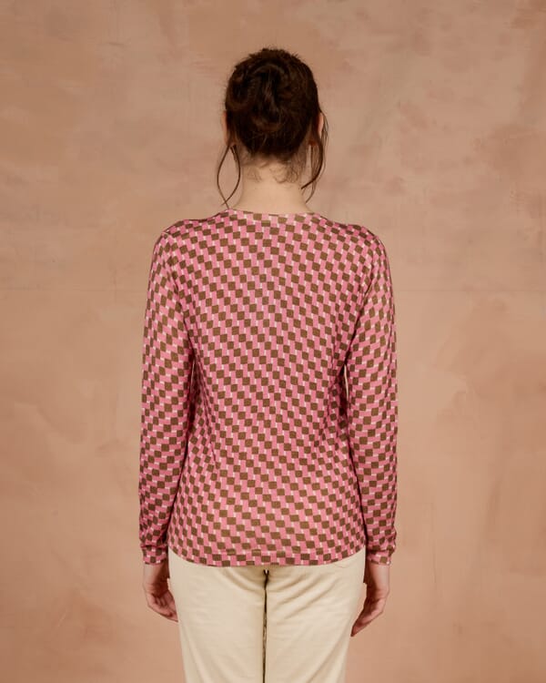 In Bed With You MULTIPRINT REVERSIBLE V NECK JUMPER COL. 623