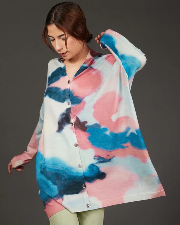 in bed with you POLKA DOTS PRINT LOOSE-FIT CARDIGAN COL.838