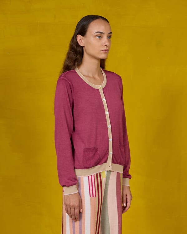 In Bed With You SOLID COLOR PRINT BATWING SLEEVES V NECK JUMPER WITH CONTRAST TRIM COL.011