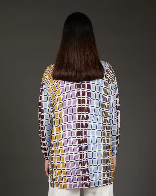 In Bed With You SOLID COLOR PRINT BATWING SLEEVES V NECK JUMPER WITH CONTRAST TRIM COL.051