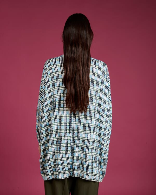 In Bed With You SOLID COLOR PRINT BATWING SLEEVES V NECK JUMPER WITH CONTRAST TRIM COL.051