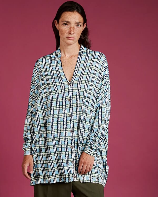 in bed with you SOLID COLOR PRINT BATWING SLEEVES V NECK JUMPER WITH CONTRAST TRIM COL.051