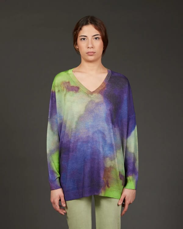 In Bed With You SOLID COLOR PRINT CREWNECK CARDIGAN COL.023