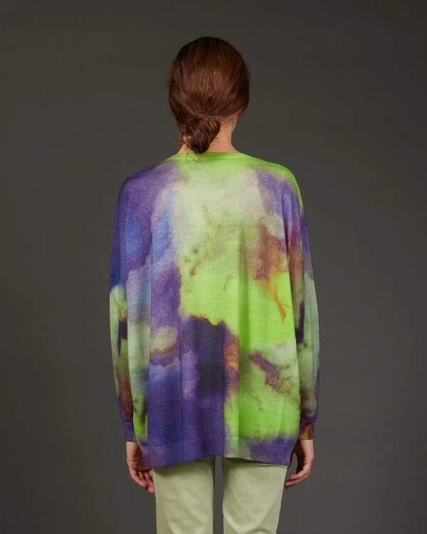 In Bed With You SOLID COLOR PRINT CREWNECK CARDIGAN COL.023