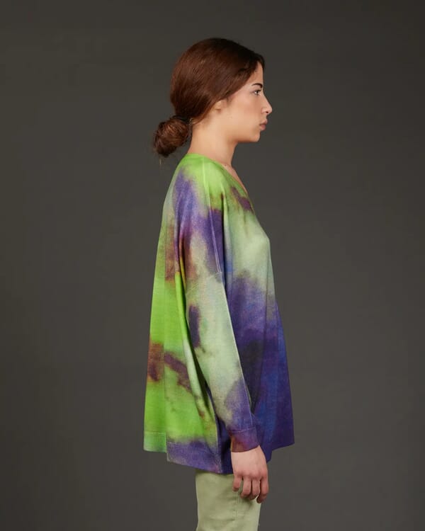 In Bed With You SOLID COLOR PRINT CREWNECK CARDIGAN COL.023